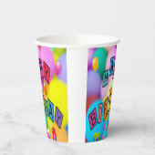 Gobelets En Papier Joyeux anniversaire Colorful Paper Party Cup (Gauche)