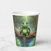 Gobelets En Papier Joyeux anniversaire de la tortue (Verso)