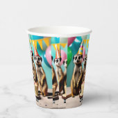 Gobelets En Papier Joyeux anniversaire de Meerkat, (Droite)