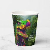 Gobelets En Papier Joyeux anniversaire Dino-tastic (Verso)