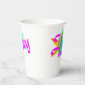 Gobelets En Papier Joyeux anniversaire et étoiles - (Droite)