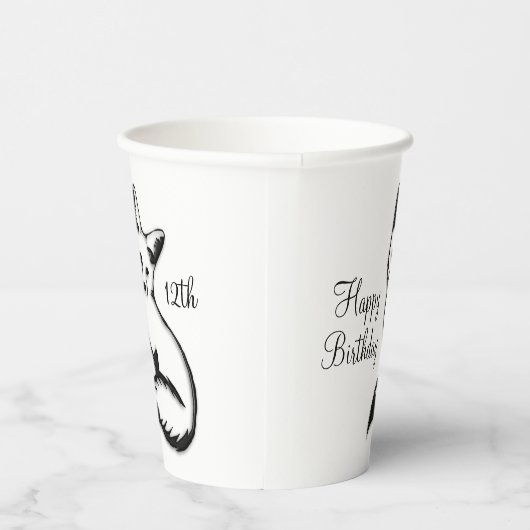 Gobelets En Papier Joyeux anniversaire Fox w Age (Droite)