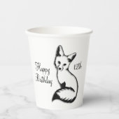 Gobelets En Papier Joyeux anniversaire Fox w Age (Recto)