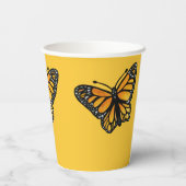 Gobelets En Papier Joyeux Anniversaire Monarque Papillon Aquarelle (Verso)