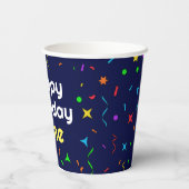 Gobelets En Papier Joyeux anniversaire personnalisé - tasses en papie (Verso)
