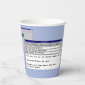 Gobelets En Papier Joyeux Anniversaire Personnalisé Windows 95 Thème  (Verso)