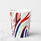 Gobelets En Papier Joyeux Anniversaire Photo Tirures colorées Personn (Droite)