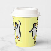 Gobelets En Papier Joyeux anniversaire ! Pingouins dansants amusants (Droite)