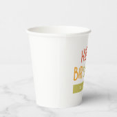 Gobelets En Papier Joyeux Anniversaire Preppy Jouer Amusant Simple Sa (Droite)