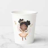 Gobelets En Papier Joyeux anniversaire ! Princesse Ballerina avec Bow (Verso)