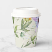 Gobelets En Papier Joyeux Aquarelle Botanique Floral Citrus Motif (Recto)