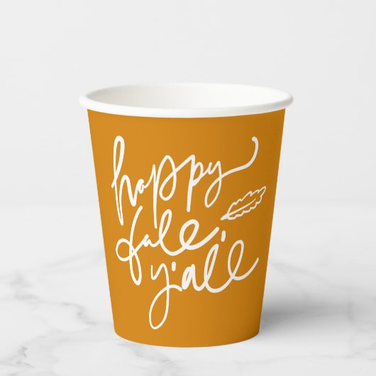 Gobelets En Papier Joyeux automne Y'all (Recto)