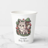 Gobelets En Papier Joyeux Baby shower Wolf Joueur (Recto)