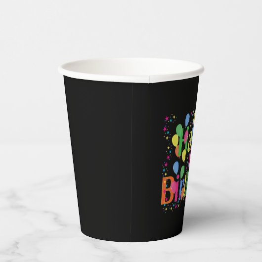 Gobelets En Papier Joyeux Ballons de fête d'anniversaire (Droite)