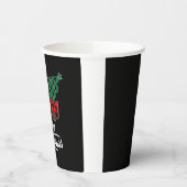 Gobelets En Papier Joyeux Buffalo de Noël Plaid Arbre de Noël Rouge (Gauche)