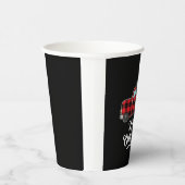 Gobelets En Papier Joyeux Buffalo de Noël Plaid Arbre de Noël Rouge (Droite)