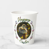 Gobelets En Papier Joyeux canard de Pâques et agneau (Recto)