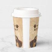 Gobelets En Papier Joyeux Chien de Pékin d'anniversaire (Droite)