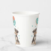 Gobelets En Papier Joyeux Chiens Schnauzer (Droite)