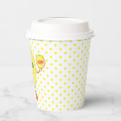 Gobelets En Papier Joyeux citron et Pois jaunes (Gauche)