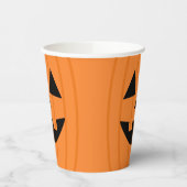 Gobelets En Papier Joyeux Citrouille orange sourire Halloween (Gauche)