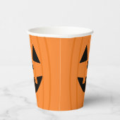 Gobelets En Papier Joyeux Citrouille orange sourire Halloween (Droite)