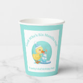 Gobelets En Papier Joyeux demi-anniversaire bébé canard avec fête de (Verso)