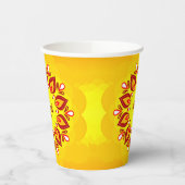 Gobelets En Papier Joyeux Diwali Ajouter année Jaune Rouge (Gauche)