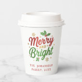 Gobelets En Papier Joyeux et lumineux Festive moderne Noël unique (Verso)