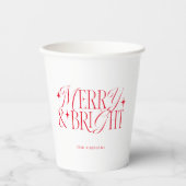 Gobelets En Papier Joyeux et lumineux Noël minimaliste (Recto)