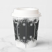 Gobelets En Papier Joyeux et neige brillante Noël ID591 (Droite)