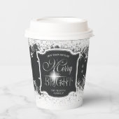 Gobelets En Papier Joyeux et neige brillante Noël ID591 (Recto)