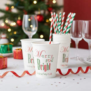 Gobelets En Papier Joyeux et tasses de papier de Noël