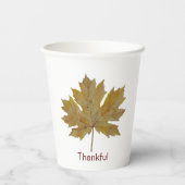 Gobelets En Papier Joyeux feuilles d'automne dans les couleurs d'auto (Verso)