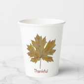 Gobelets En Papier Joyeux feuilles d'automne dans les couleurs d'auto (Recto)