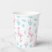 Gobelets En Papier Joyeux Flamant rose de plage Tropical de Noël (Droite)