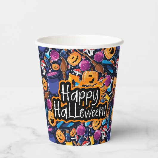 Gobelets En Papier Joyeux Halloween (Verso)