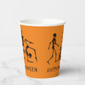 Gobelets En Papier Joyeux Halloween Black Orange Skeleton Party (Gauche)