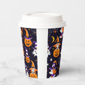 Gobelets En Papier Joyeux Halloween Citrouille (Gauche)