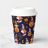 Gobelets En Papier Joyeux Halloween Citrouille (Recto)
