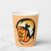 Gobelets En Papier Joyeux Halloween Éffrayant effrayant Citrouille ch (Verso)