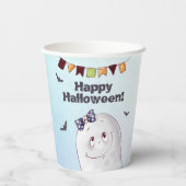 Gobelets En Papier Joyeux Halloween Ghost (Verso)