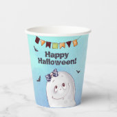 Gobelets En Papier Joyeux Halloween Ghost (Recto)