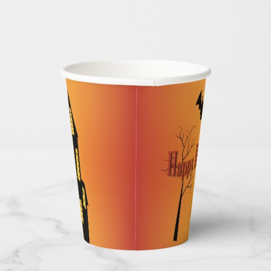 Gobelets En Papier Joyeux Halloween Jack O'Lantern (Droite)