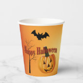 Gobelets En Papier Joyeux Halloween Jack O'Lantern (Recto)