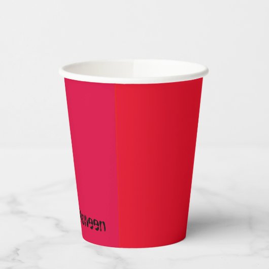 Gobelets En Papier Joyeux Halloween Simple Clean Solid Red (Gauche)