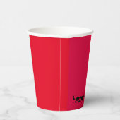 Gobelets En Papier Joyeux Halloween Simple Clean Solid Red (Droite)