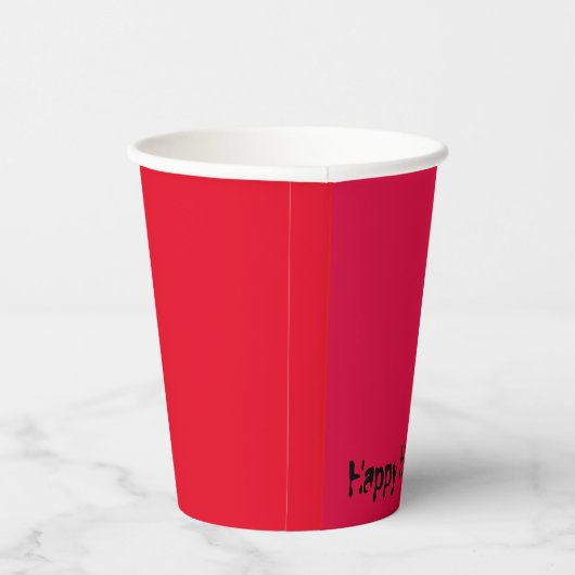 Gobelets En Papier Joyeux Halloween Simple Clean Solid Red (Droite)