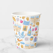 Gobelets En Papier Joyeux Hanukkah (Recto)