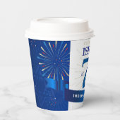 Gobelets En Papier Joyeux Israel Independence Day 75 Blue Star David (Recto)